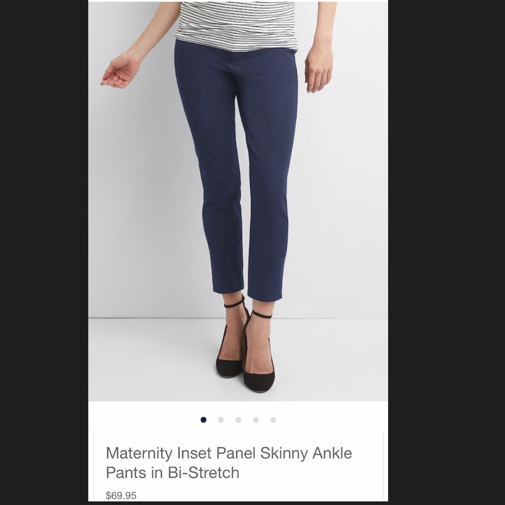 GAP NWT Maternity Inset Panel Skinny Ank Pants 12